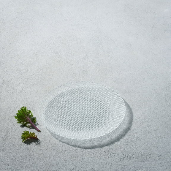Vikko Salad Plates Modern Textured Glass Dishwasher Safe 4 Pack 8.5 Inch