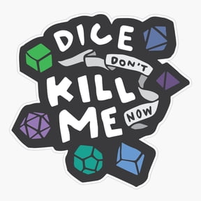 Ocean Dice Quote Design Sticker