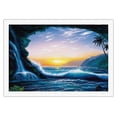 thumbnail image 1 of Ocean Dream - Hawaiian Waves at Sunset - From an Original Color Painting by Steve Sundram - Fine Art Rolled Canvas Print 27in x 40in, 1 of 4