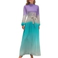 thumbnail image 1 of Ocean Dream Sunset Women's Long Dress Long Sleeves Dress Vintage Dresses Party Maxi Dress High Waist Dress, 1 of 4
