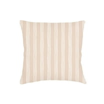 Ocean Drift Beige Stripe Linen Pillow 20x20 20x20 / Down
