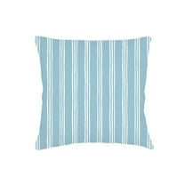 Ocean Drift Blue Stripe Linen Pillow 20x20 20x20 / Down