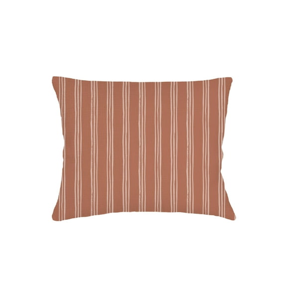 Ocean Drift Brown Stripe Linen Dutch Euro Pillow 28x36 Down Alternative