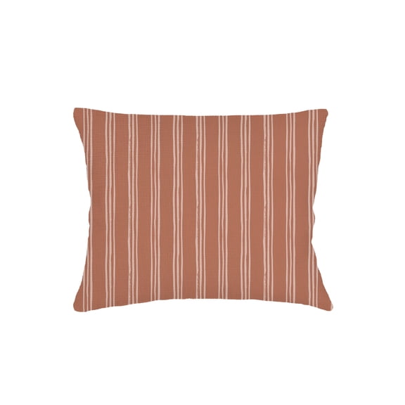 Ocean Drift Brown Stripe Linen Dutch Euro Pillow 28x36 Down
