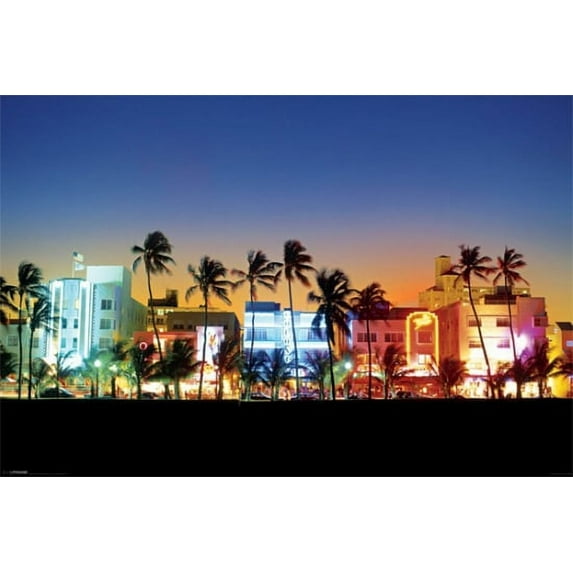 Ocean Drive Miami Poster (36 x 24)