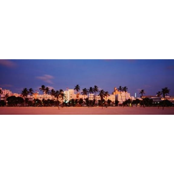 Ocean Drive South Beach Miami Beach FL USA Canvas Art - Panoramic Images (18 x 6)