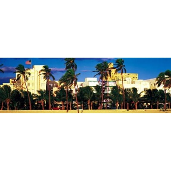 Ocean Drive South Beach Miami Beach FL USA Canvas Art - Panoramic Images (36 x 12)
