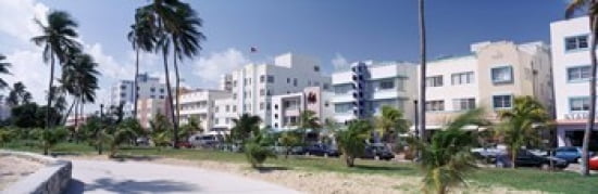 Ocean Drive South Beach Miami Beach Florida USA Canvas Art - Panoramic Images (36 x 12)