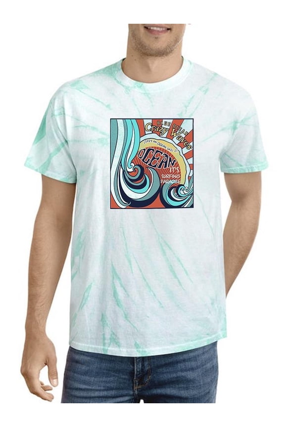 Ocean Dynamic Poster Art Tie Dye Cyclone Men - Men , Small