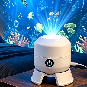 Ocean Dynamic Rotating LED Projector Light, 360 Rotating Ocean Wave Night Projection Night Light, Multi-Angle Projection Base, for Meditation, Bedroom, Home Theater