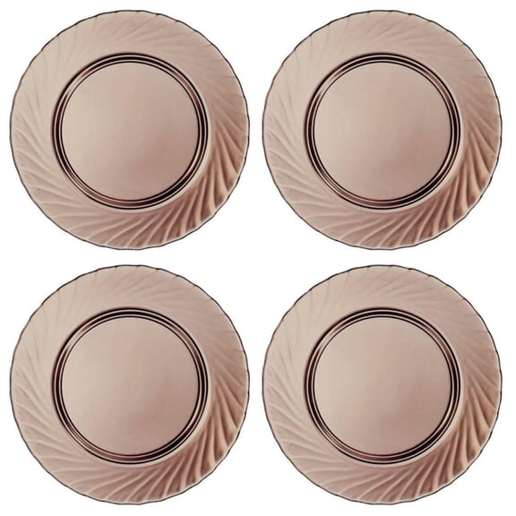 Ocean Eclipce Glass Dinner Plates Set of 4, Glass Dinner Plates Set