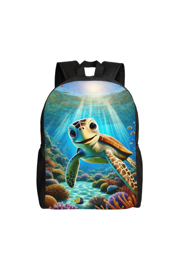 Ocean Explorer Art Backpack for Adults, Water Resistant Oxford Laptop Bag with 15 Inch Sleeve