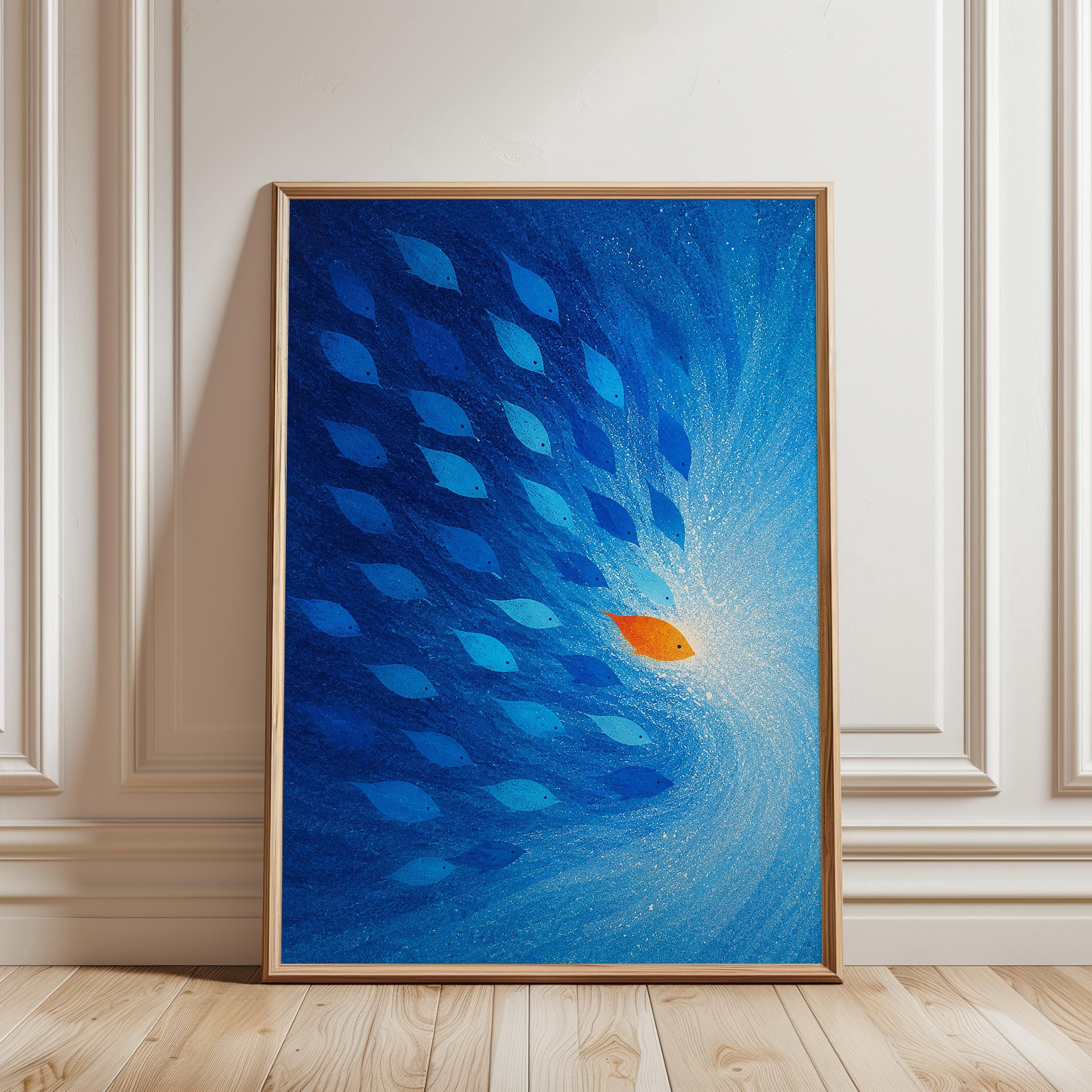 Ocean Fish Art Modern Fish Inspirational Art Underwater Poster , Poster ...
