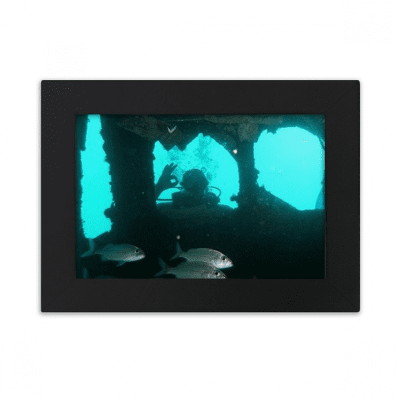 Ocean Fish Diving People Nature Picture Desktop Photo Frame Ornaments Picture Art Painting