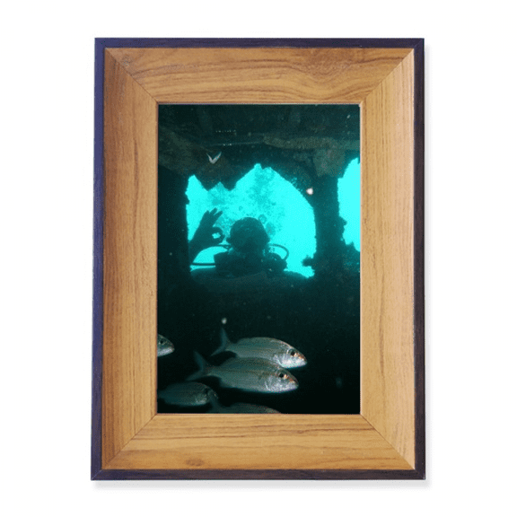 Ocean Fish Diving People Nature Picture Photo Frame Exhibition Display Art Desktop Painting