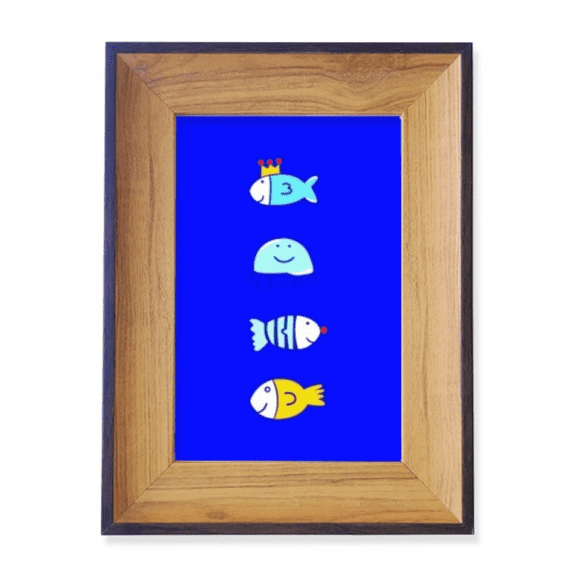 Ocean Fish Jellyfish Photo Frame Exhibition Display Art Desktop Painting