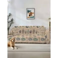 thumbnail image 1 of Ocean Fishes Couch Cover, Retro Tropical Coastal Animal Brown Sofa Cover Blanket for 2 Seat Cushion, Sectional Sofa Slipcover Furniture Protector for Living Room Bedroom 71''x102'', 1 of 9