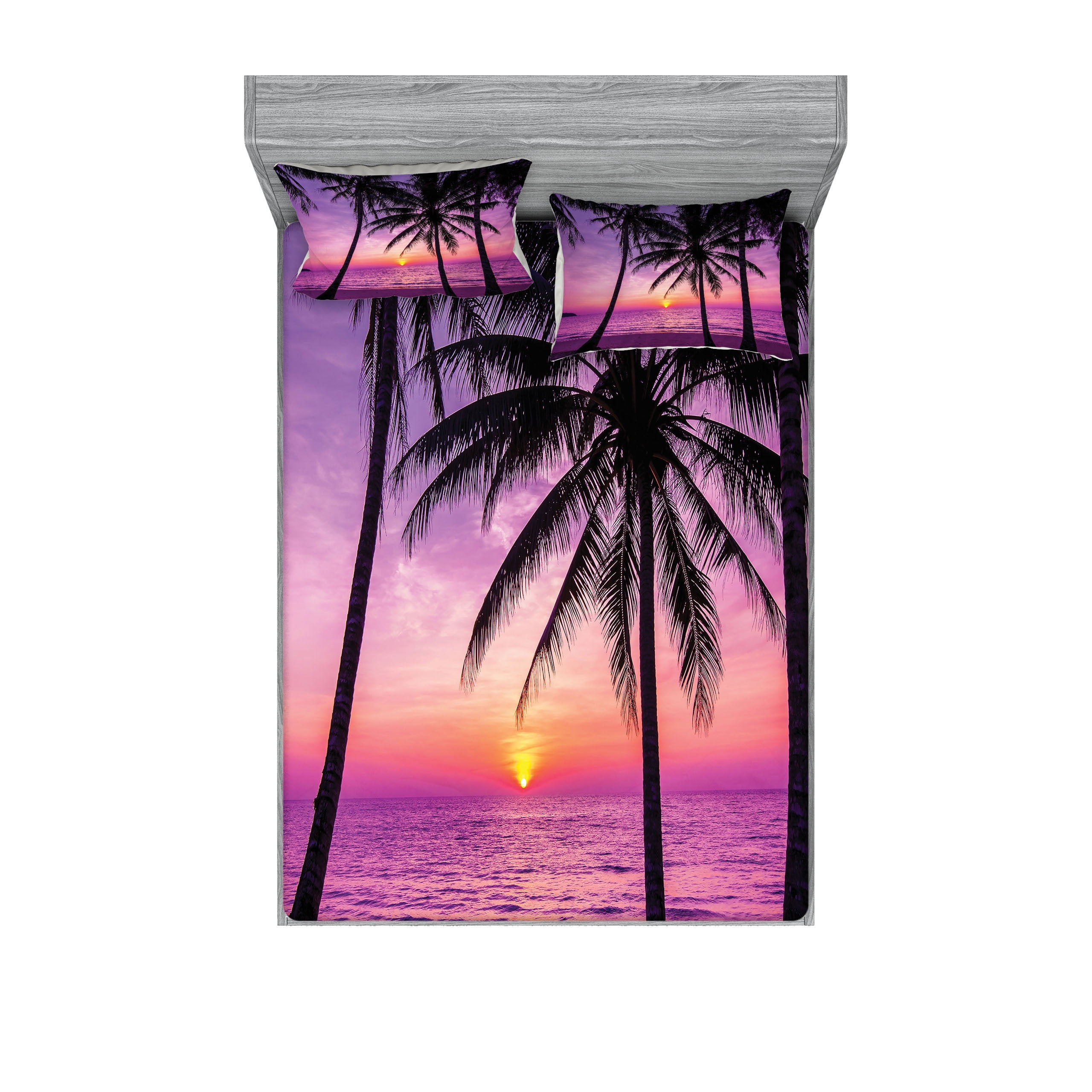 Unique Print Sunset Palms Relaxed Two-Piece Set main image 0