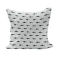 thumbnail image 1 of Ocean Fluffy Throw Pillow Cushion Cover, Hand Drawn Nautical Sketchy Sea Life Fish Whales Dolphins Artwork, Decorative Square Accent Pillow Case, 36" x 36", Charcoal Grey White, by Ambesonne, 1 of 5