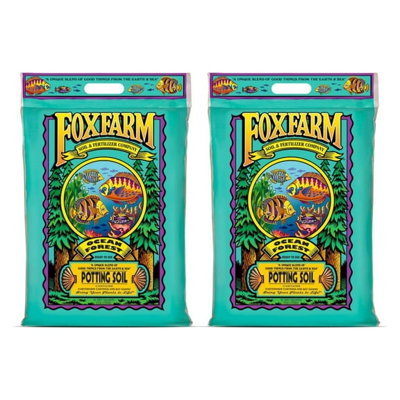 Ocean Forest Potting Soil, 12qt – Light, Aerated Texture, Designed for All Container Plants – pH Adjusted for Optimal Nutrient Uptake, Effectively Retains Moisture (12 Quart (2 Pack))