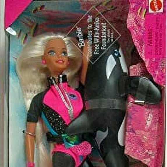 Ocean Friends Barbie Doll and Baby Keiko The Whale 1996 Mattel 15428 NEW