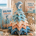 thumbnail image 1 of Ocean Friends DIY Patchwork Christmas Tree Kit, 3D Layered Marine Creature Hand Sewing Craft Set,Christmas Decorations, 1 of 6
