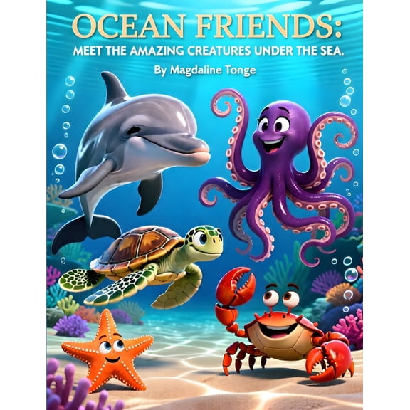Ocean Friends: MEET THE AMAZING CREATURES UNDER THE SEA: ocean animals for kids, sea creatures book, marine life for chi, (Paperback)