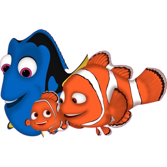 Ocean Friends Wall Sticker Decal  Dory, Nemo & Marlin  14x20 Inches Colorful Fish Kids Room Decor
