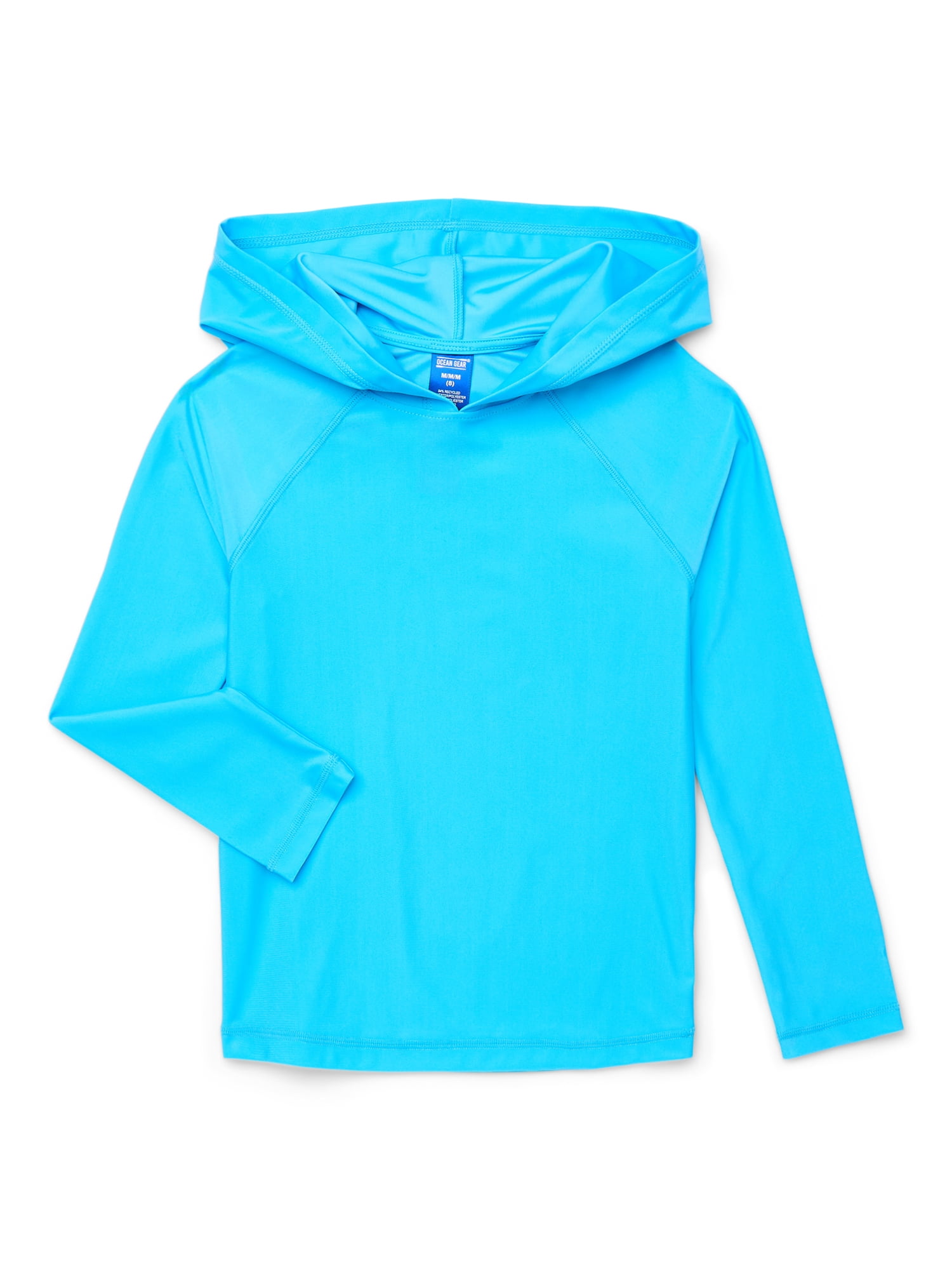 Ocean Gear Boys Hooded Rash Guard with Long Sleeves, Sizes 4-18
