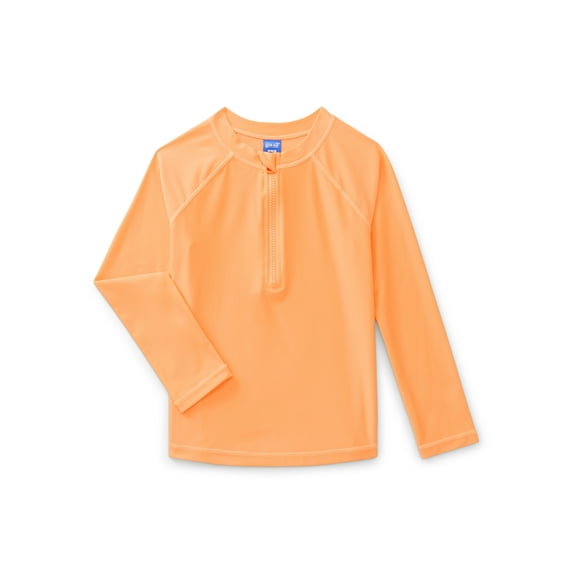 Ocean Gear Boys Quarter Zip Rash Guard with Long Sleeves, Sizes 4-18