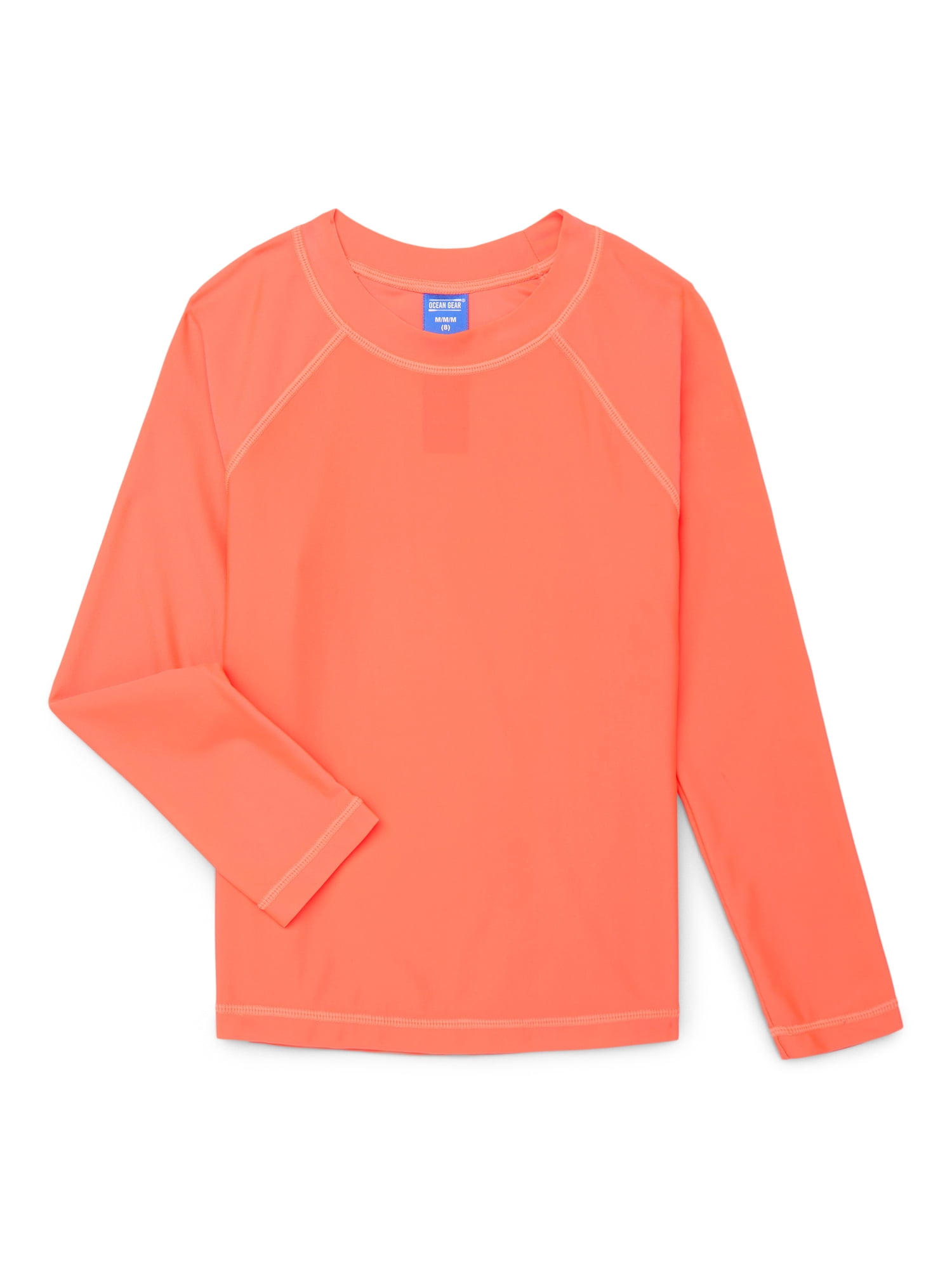 Ocean Gear Boys Rash Guard Swim Top with Long Sleeves, Sizes 4-18