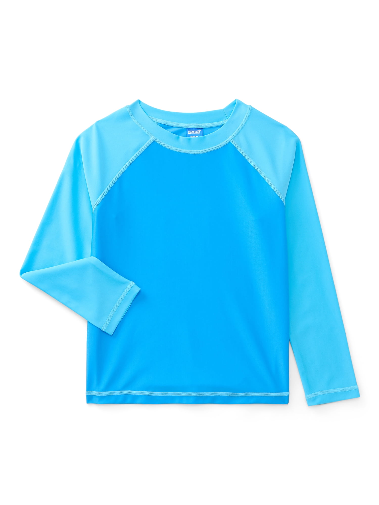 Ocean Gear Boys Rash Guard Swim Top with Long Sleeves, Sizes 4-18