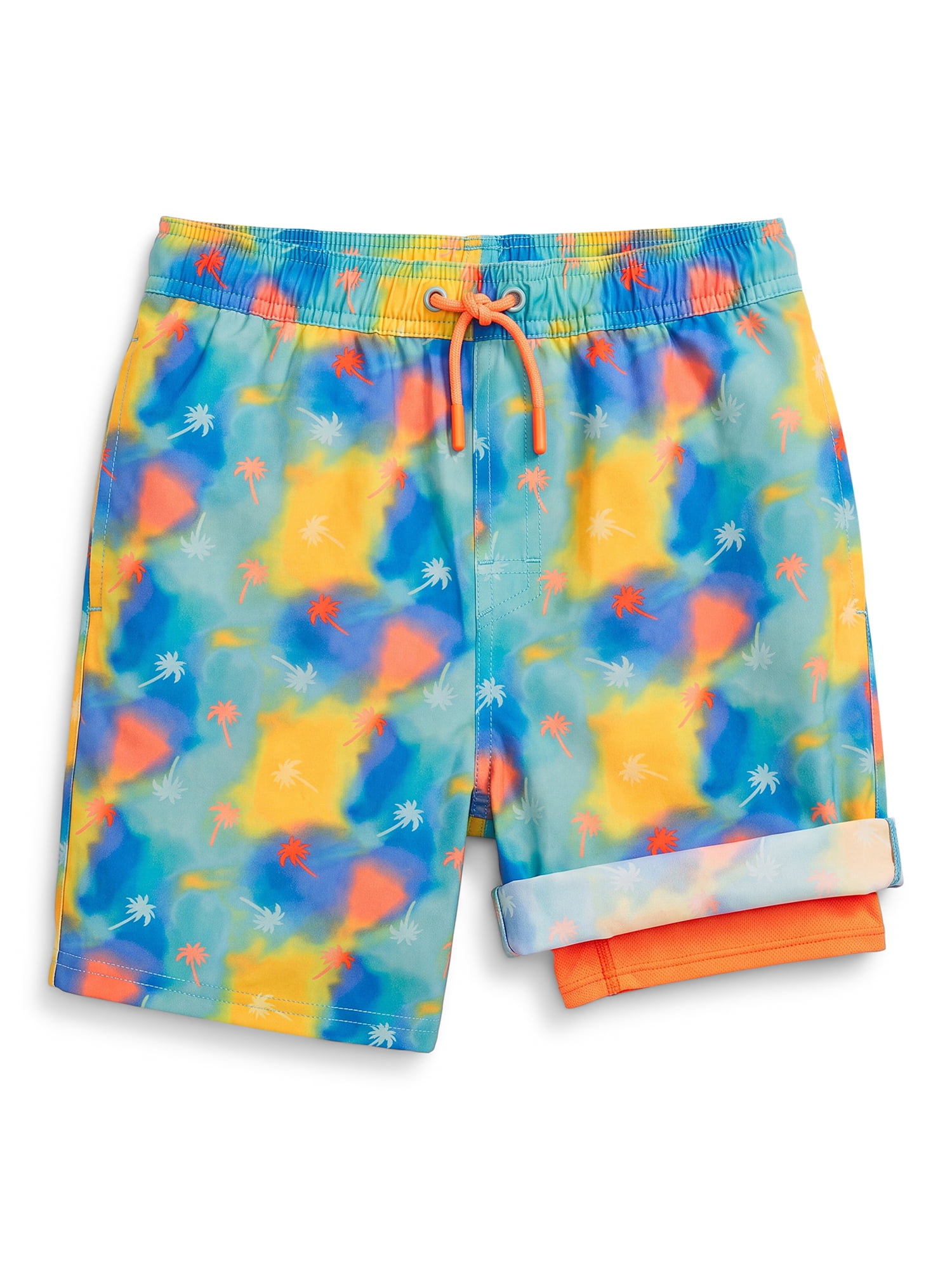 Ocean Gear Boys Print 6 inch Swim Trunk with Compression Liner , Sizes 4-18