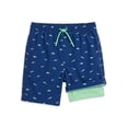 thumbnail image 1 of Ocean Gear Boys Print 6 inch Swim Trunk with Compression Liner , Sizes 4-18, 1 of 4