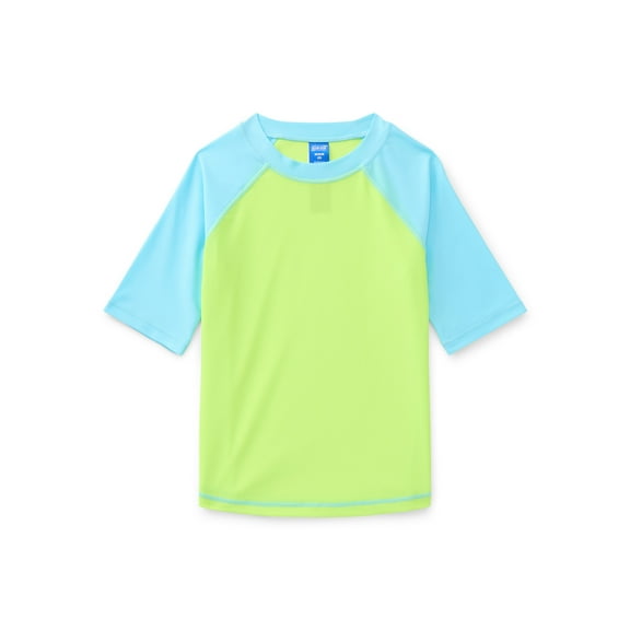 Ocean Gear Boys Rash Guard Swim Top with Short Sleeves, Sizes 4-18