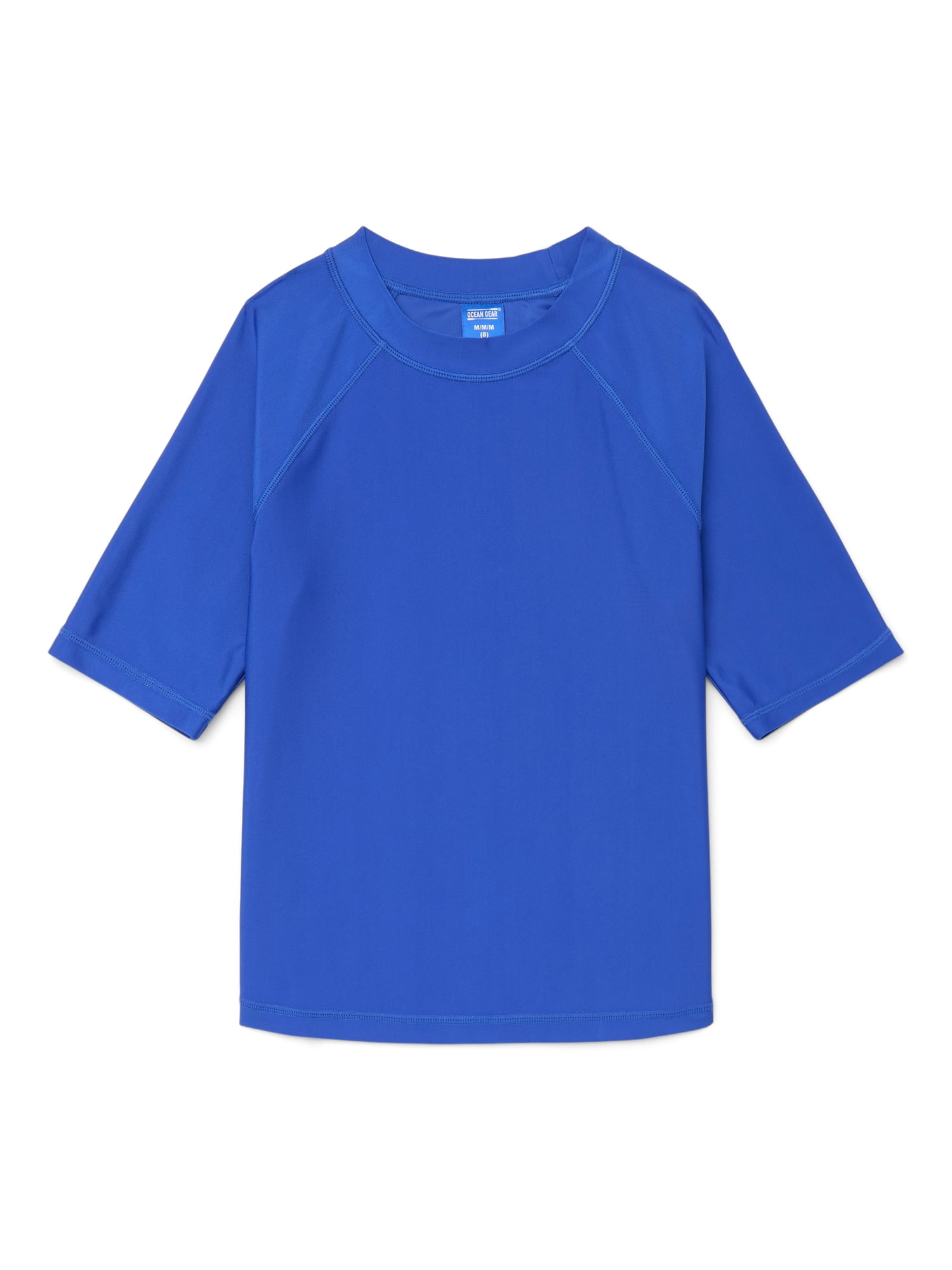 Ocean Gear Boys Rash Guard Swim Top with Short Sleeves, Sizes 4-18
