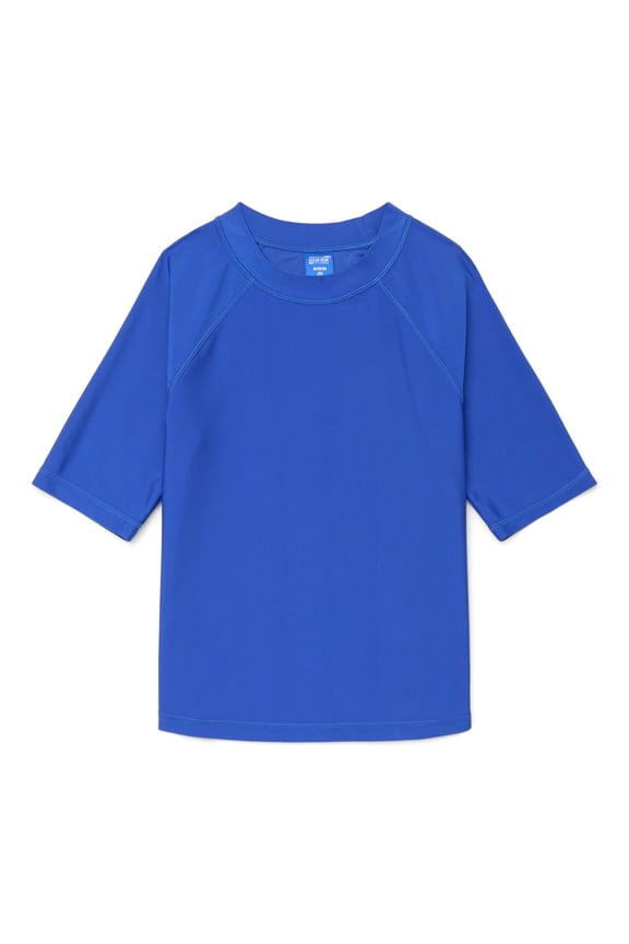 Boys Rash Guard Swim Top with Short Sleeves, Sizes 4-18