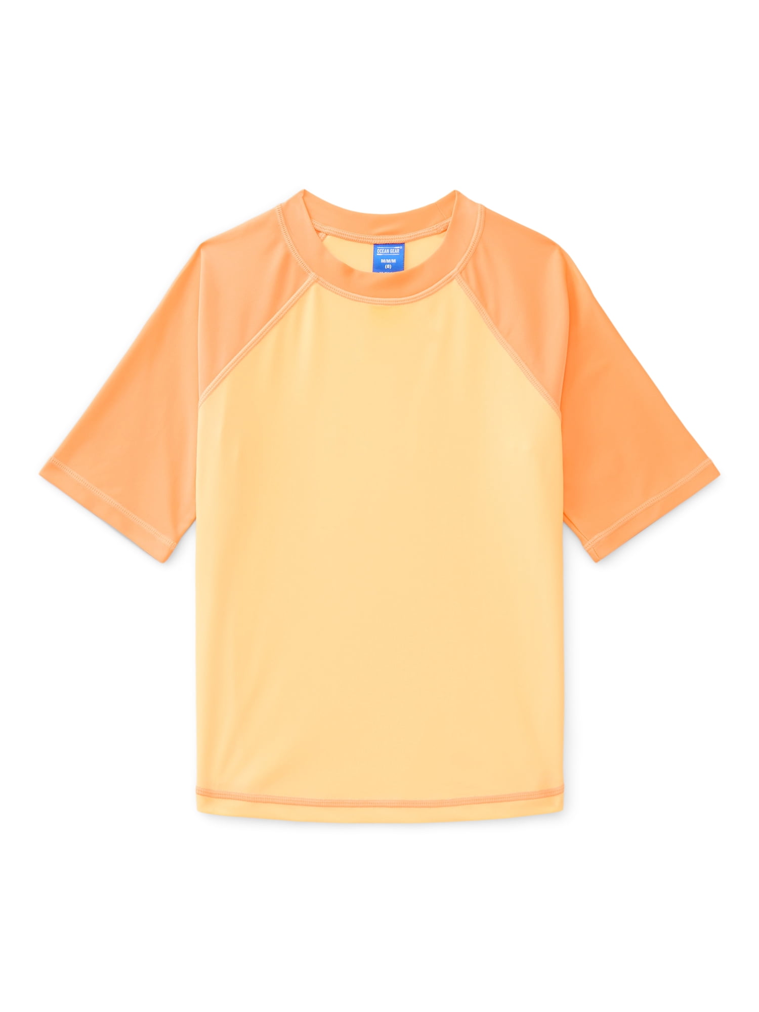 Ocean Gear Boys Rash Guard Swim Top with Short Sleeves, Sizes 4-18