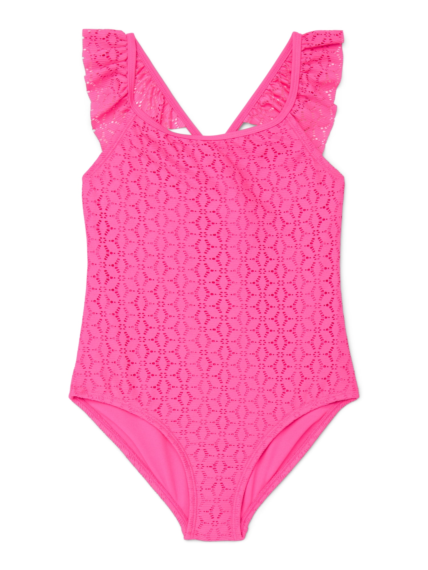 Ocean Gear Girls Flounce One-Piece Swimsuit, Sizes 4-18
