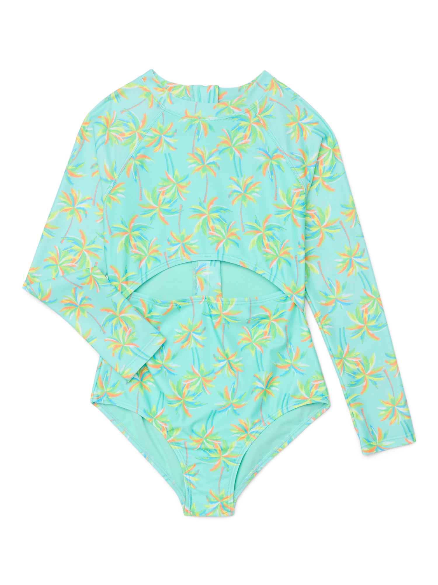 Ocean Gear Girls Long Sleeve One Piece Swimsuit, Sizes 4-18