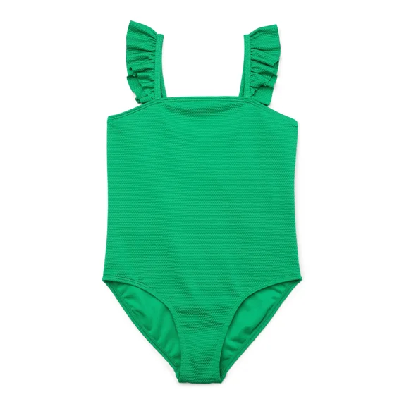 Ocean Gear Girls Ruffle Strap One Piece Swimsuit, Sizes 4-16
