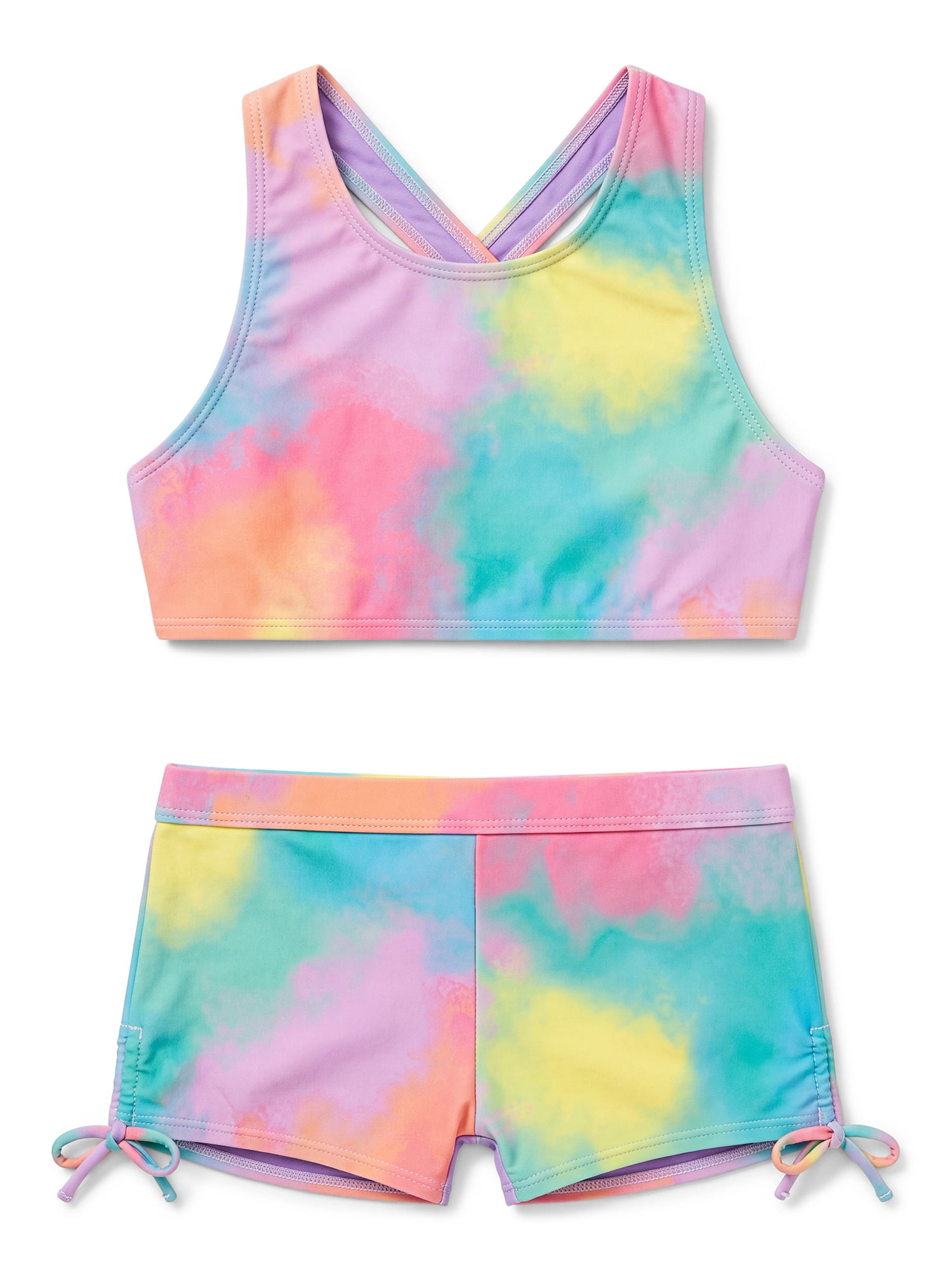 Ocean Gear Girls Two Piece Boy Leg Sporty Swim Set, Sizes 4-18