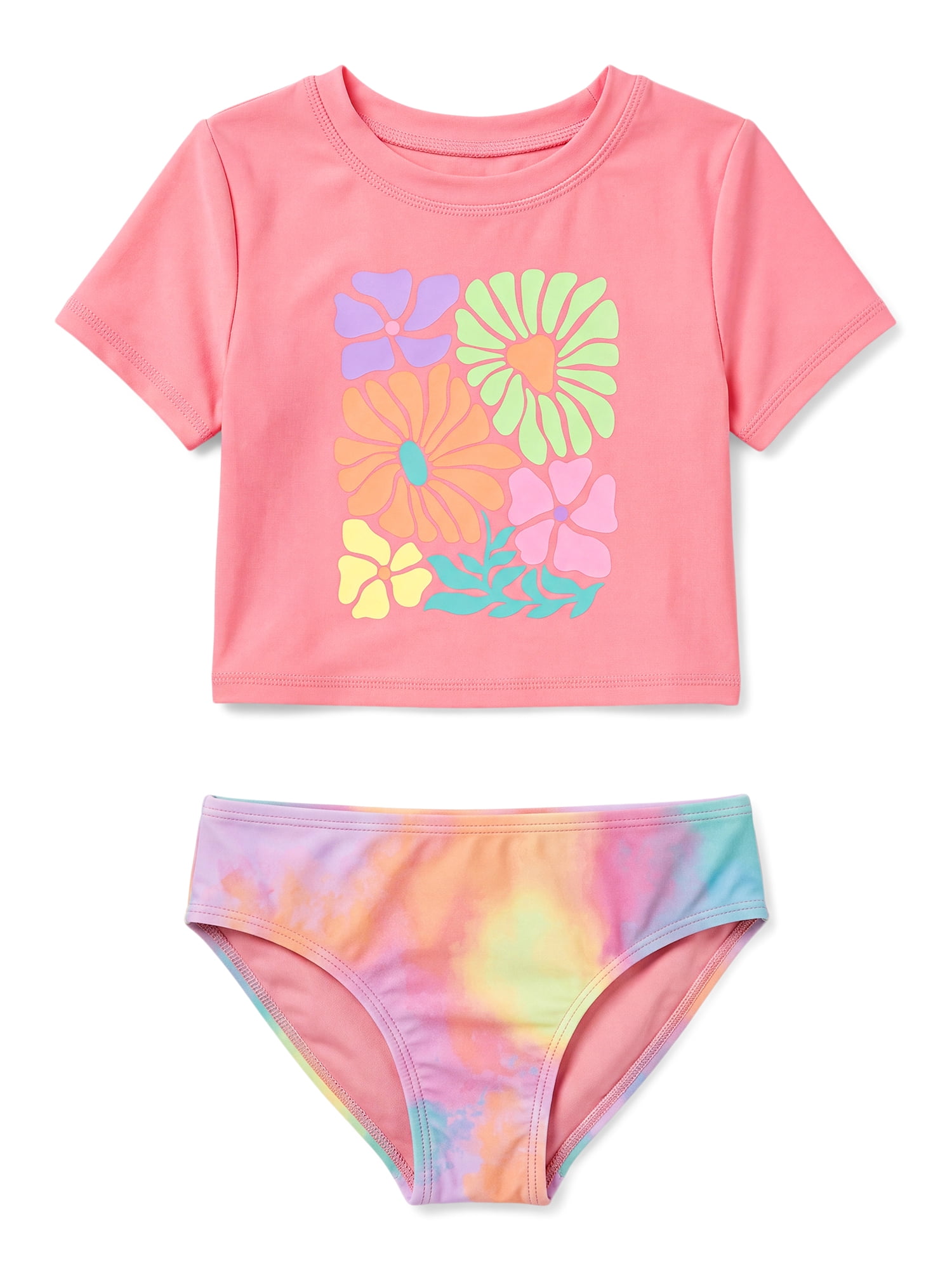 Ocean Gear Girls Two Piece Crop Tankini Swim Set, Sizes 4-18