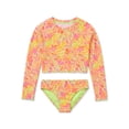 thumbnail image 1 of Ocean Gear Girls Two Piece Long Sleeve Crop Tankini Swim Set, Sizes 4-18, 1 of 4