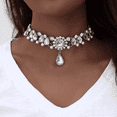 thumbnail image 1 of Ocean Goddess Crystal Choker Necklace, 1 of 2