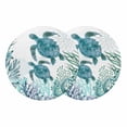 thumbnail image 1 of Ocean Green Turtles Round 13 Inch Placemats Set of 2, Coastal Octopus Coral Nautical Starfish HeatResistant Non Slip Place Mats for Dining Table, Wipeable Braided Kitchen Table Mats for Housewarming, 1 of 9