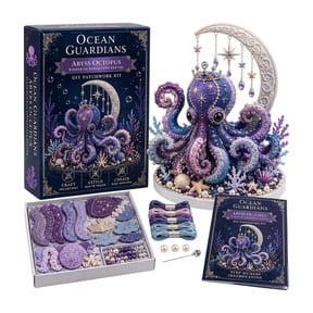 Ocean Guardian Sea Creature Craft Kit, 3D Octopus Fabric Patchwork Model, Handmade Art Toy for Adults & Hobby Enthusiasts
