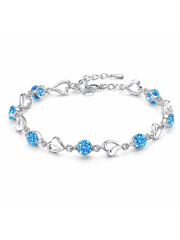 Ocean Heart Bracelet for Women, Titanium Steel Minimalist Round Charm Bracelet, INS Inspired Unique Fashion Jewelry with Elegant Design for Daily Wear, Office Style, Date Nights and Gift Giving