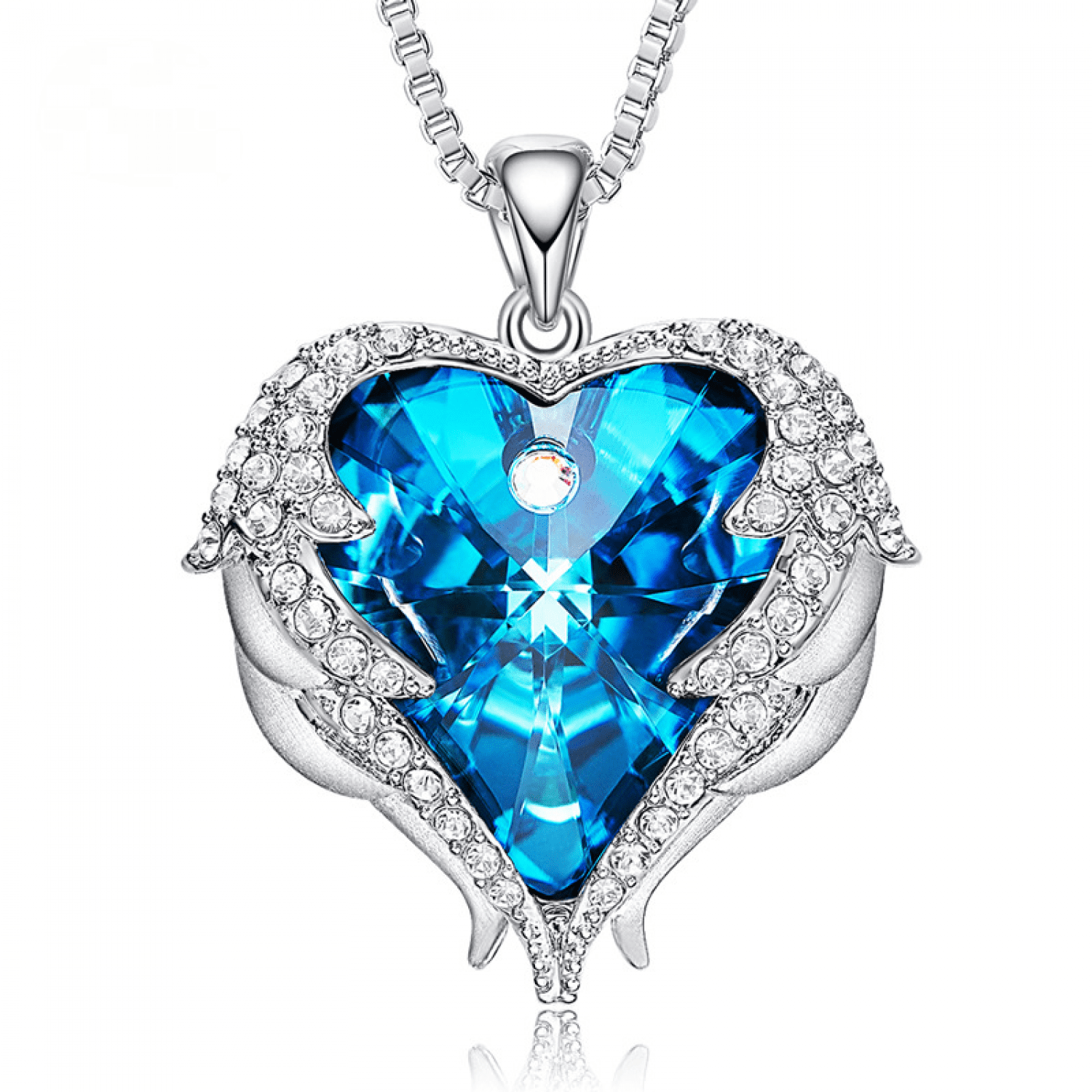 Titanic Ocean Heart Crystal Stone Heart Pendant Necklace | eBay