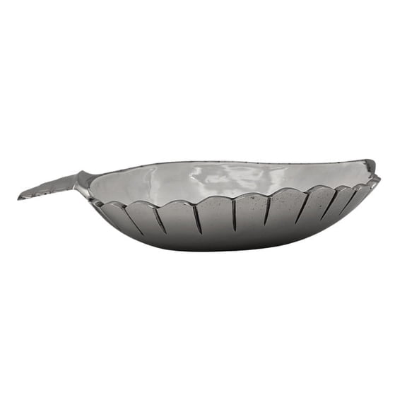 Ocean-Inspired Aluminium Decorative Bowl Seashell Design Accent, Perfect for Coastal-Themed Home Decor, 4 cm